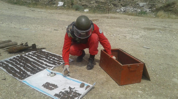 Ağstafada partlamamış hərbi sursatlar, patronlar aşkarlandı - FOTO 