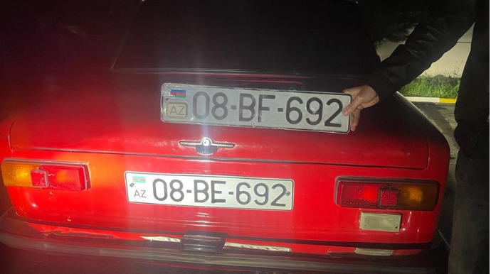 Avtomobilin dövlət nömrə nişanına müdaxilə edən sürücülər cəzalandırıldı - FOTO