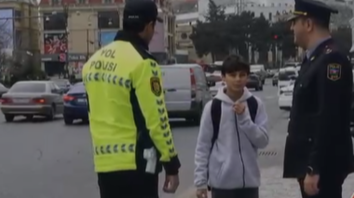 DYP piyadalar üçün maarifləndirmə tədbiri keçirdi - VİDEO