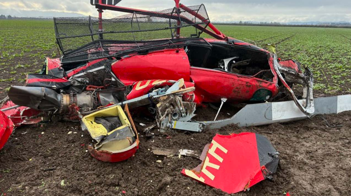 İki helikopter havada toqquşdu - Ölənlər var - FOTOLAR 