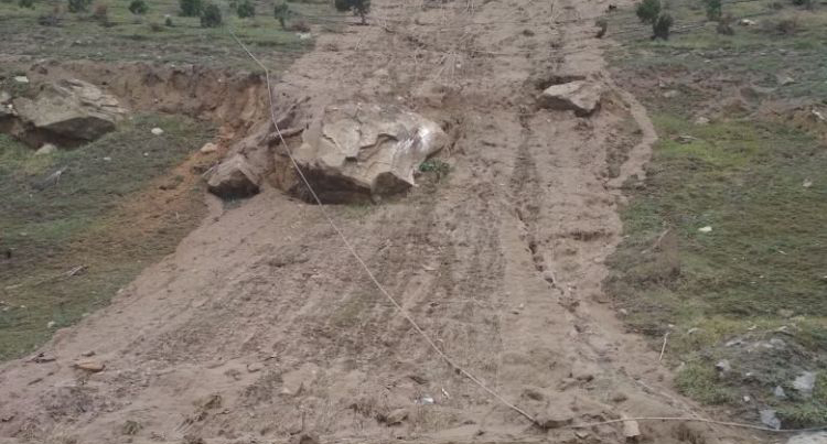 Badamdar - 20-ci sahə yolunun yaxınlığında torpaq aşınması baş verib - FOTO