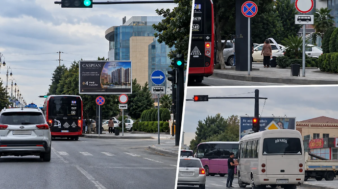 Sumqayıtda avtobus sürücüləri ilə bağlı şikayət: Kəsişmədə dayanıb sərnişin yığırlar - FOTO - VİDEO
