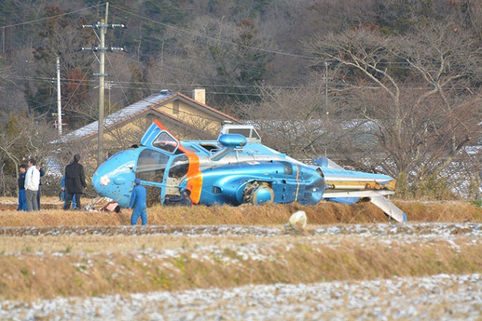 Yaponiyada polis vertolyotu qəzaya uğradı: 1-i ağır, 7 yaralı - FOTO