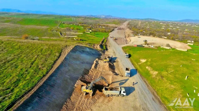 Füzuli-Hadrut yolunun tikintisi sürətlə davam etdirilir - FOTO 