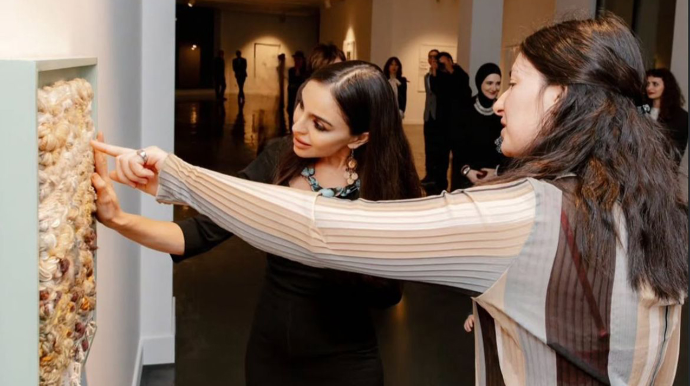 Leyla Əliyeva sərgidə - FOTOLAR