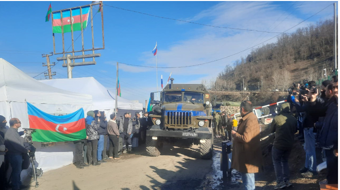 Şuşa-Xankəndi yolunda sülhməramlıların növbəti avtomobilləri maneəsiz şəkildə keçib