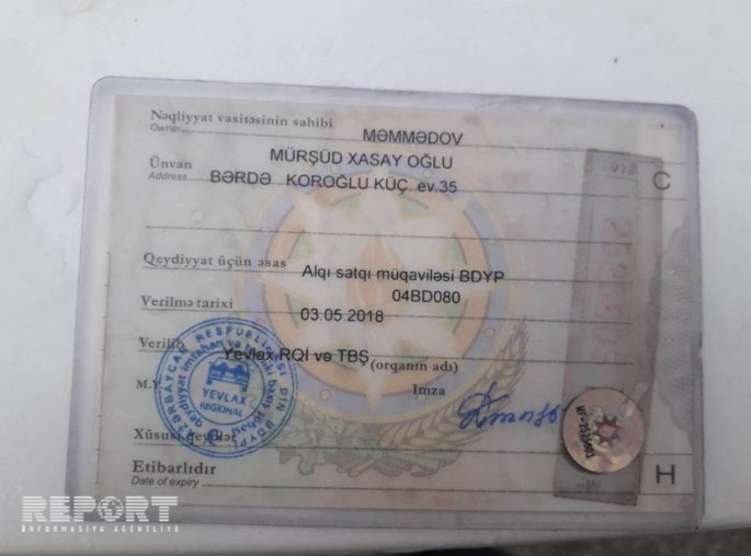 Bərdədə avtomobil oğurlanıb - FOTO