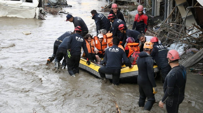 Türkiyədə sel nəticəsində ölənlərin sayı 77 nəfərə çatıb