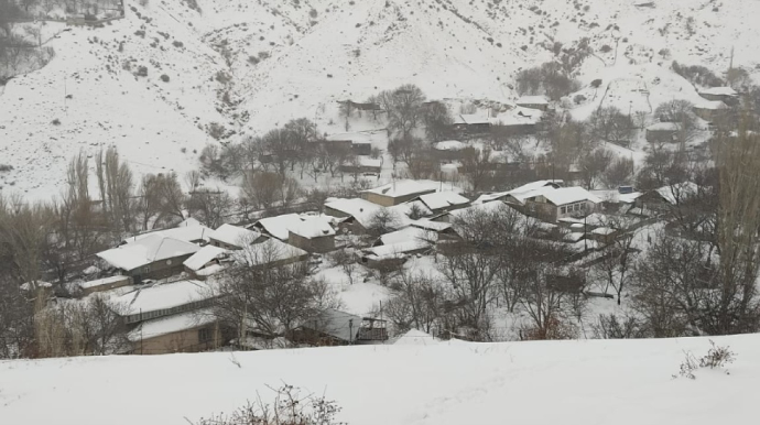 Biçənək kəndinə 43 santimetr qar yağıb - FOTOLAR 