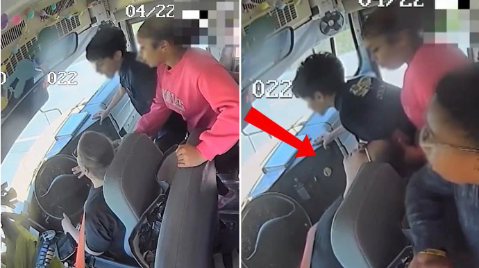 Sürücü huşunu itirsə də, şagirdlər özlərini itirmədilər – VİDEO 