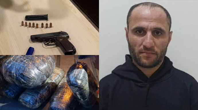 Lənkəranda 10 kiloqram narkotik və silah-sursat aşkarlandı - FOTO - VİDEO
