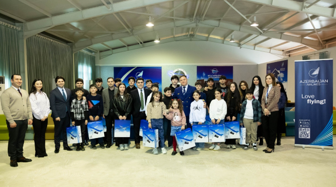 Şəhid övladları Pilotların Hazırlığı Mərkəzini ziyarət ediblər - FOTO - VİDEO 