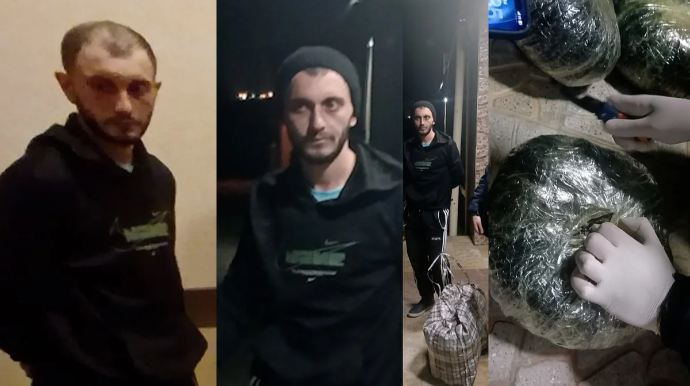 Qaradağda 10 kiloqrama yaxın narkotiki daşıyan şəxs ələ keçdi - VİDEO