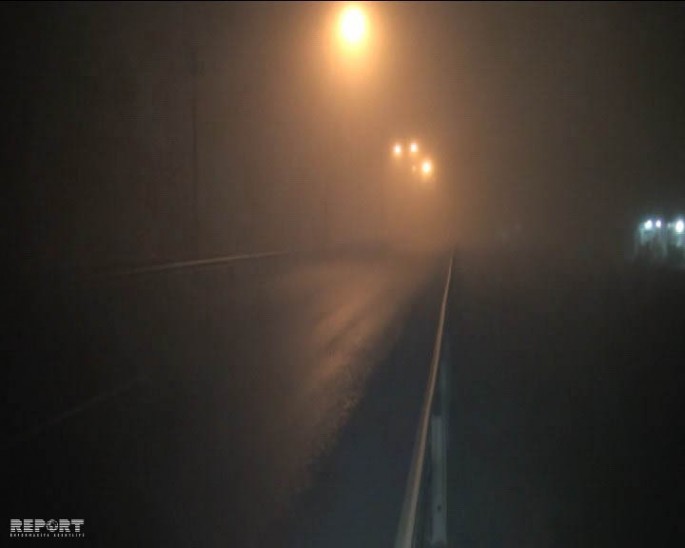 Bakı-Qazax yolunda duman maşınların hərəkətində çətinlik yaradıb - FOTO