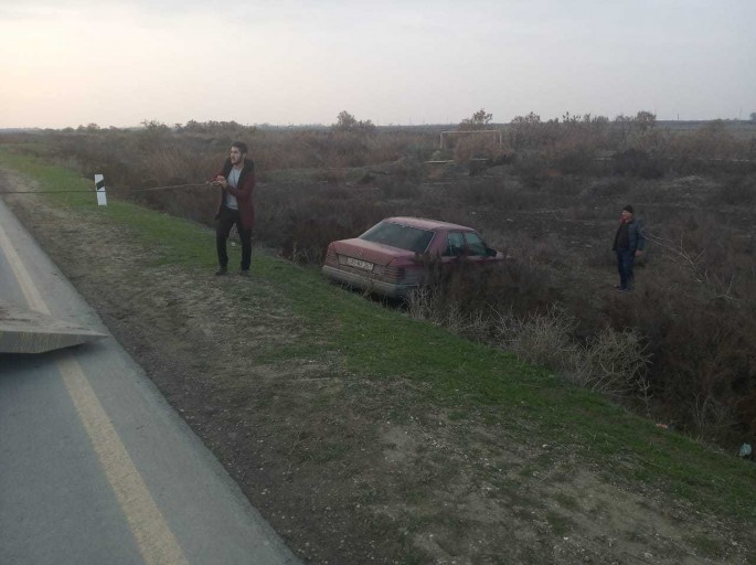 Neftçalada “Audi” “Mersedes”lə toqquşub - FOTO