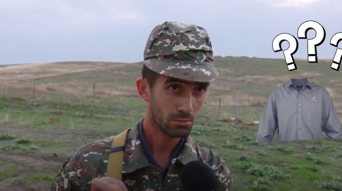 Erməni əsgərinin acınacaqlı durumu  - VİDEO