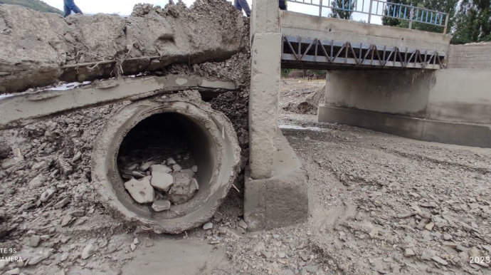 Qubaya düşən yağıntı bu körpünü DAĞITDI - FOTO - VİDEO