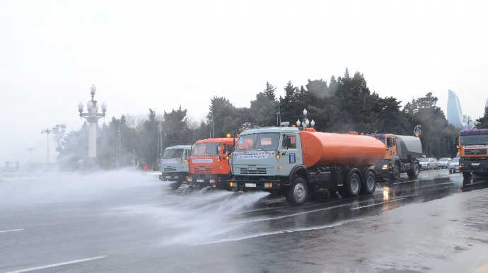 Bu gün Bakıda 546 küçə dezinfeksiya edilib