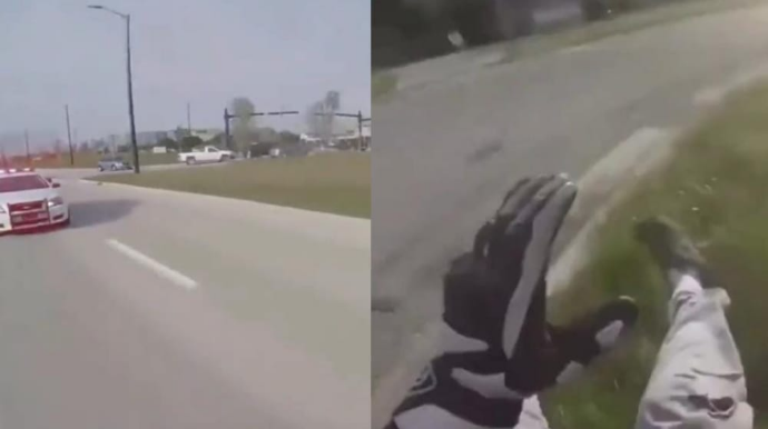 Polisdən qaçan bayker qəza törətdi - VİDEO