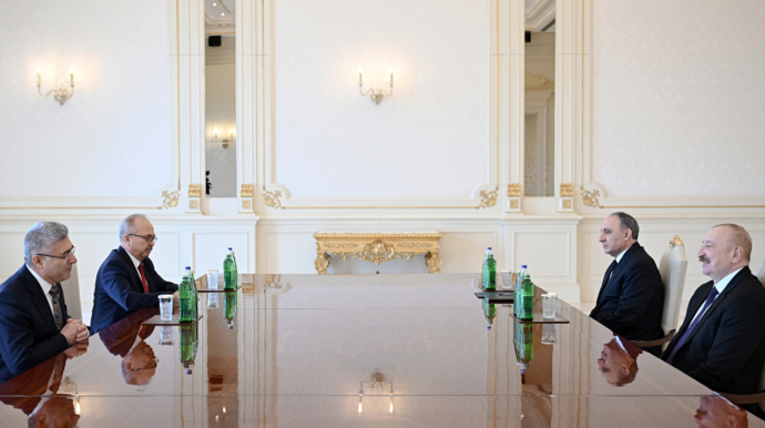 Prezident Muhsin Şentürkü qəbul etdi - FOTOLAR 