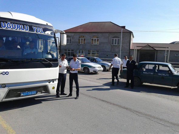 Qubada da avtobuslara qarşı reyd keçirildi – FOTO