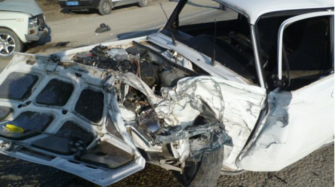 Biləsuvarda avtomobillər toqquşub, 5 nəfər xəsarət alıb 