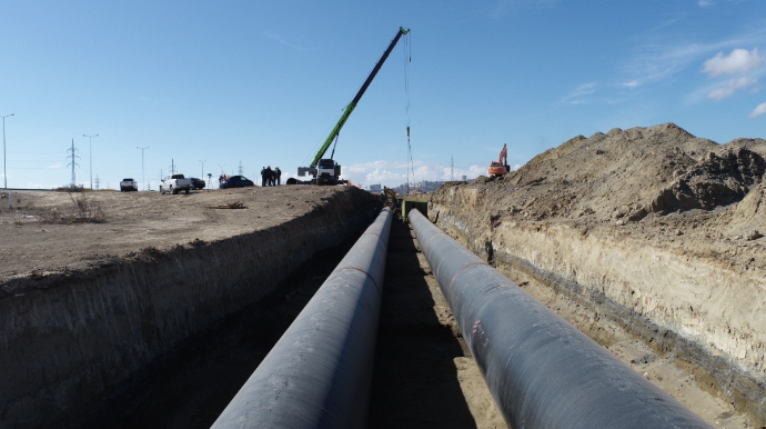 Zığ-Hövsan kanalizasiya kollektoru tikilir - FOTOLAR - VİDEO 