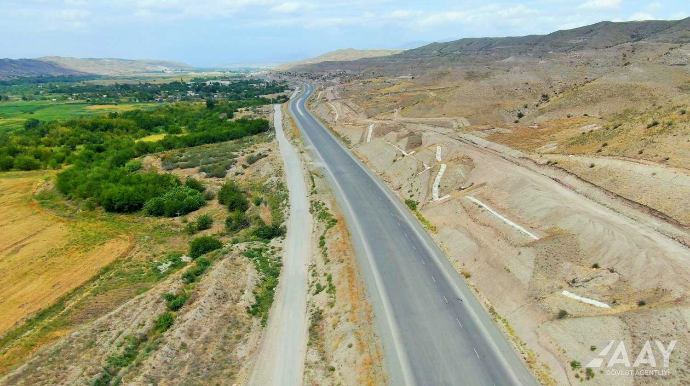 Xudafərin-Qubadlı-Laçın avtomobil yolunun tikintisi sürətlə davam etdirilir  - FOTO