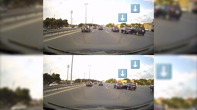 İki maşının arasına girən sürücü baxın necə qəza yaratdı  - VİDEO