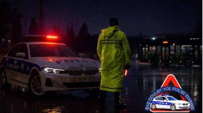 DYP-dən yağışlı hava ilə bağlı sürücülər müraciət - Qaydalara ciddi əməl edin! 