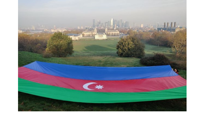 Londonda Şuşanın azad olunması şərəfinə aksiya keçirilib - FOTO