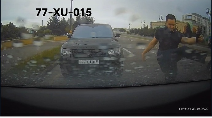 Xanım təlimçiyə təpik atan “Range Rover”  sürücüsü saxlanıldı - FOTO - VİDEO