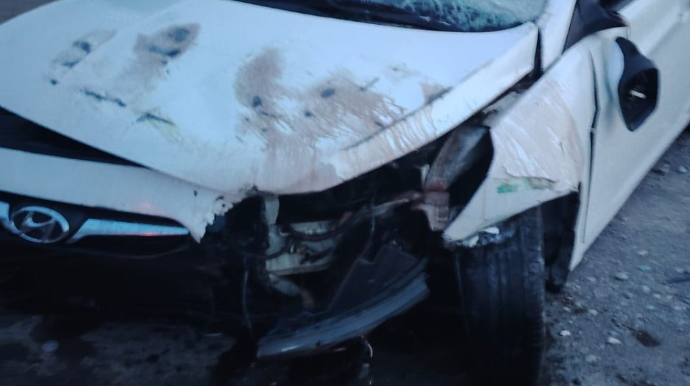 Ağdaşda avtomobil aşdı  - Yaralılar var - FOTO 