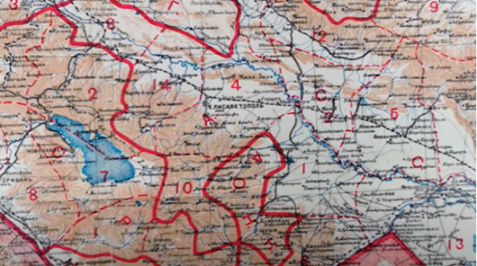 Ermənistanla sərhədləri müəyyən edən xəritələr...  - VİDEO