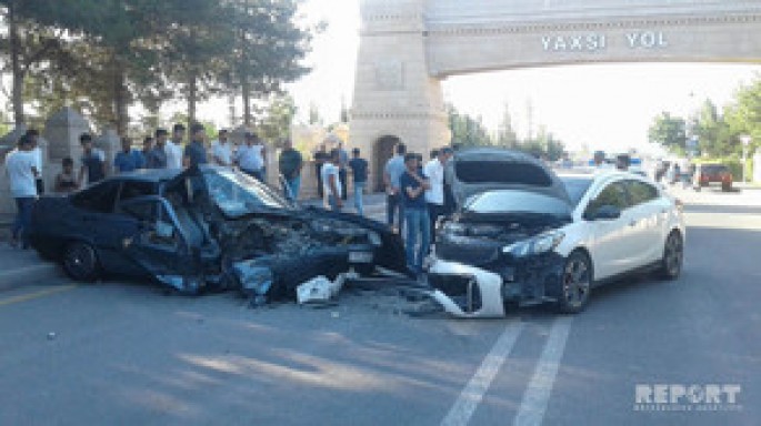 Ucarda iki maşın toqquşub - Yaralananlar var - FOTO