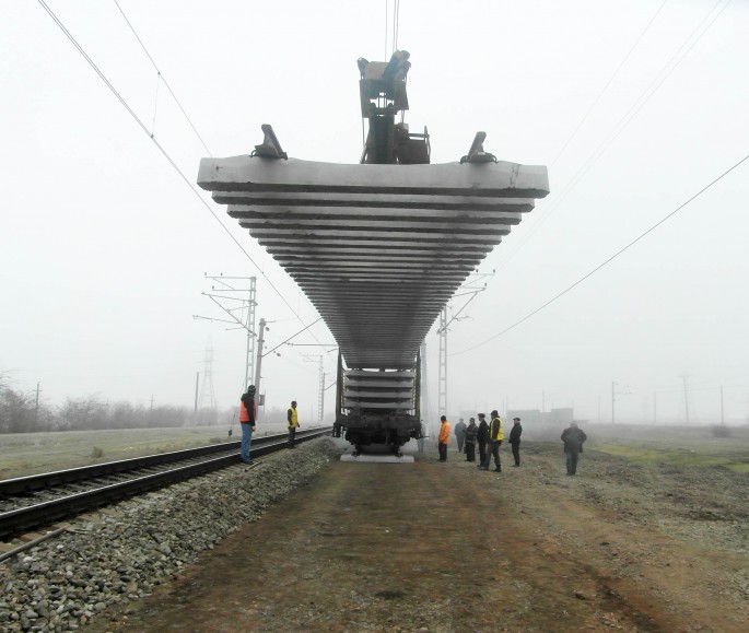 Goran-Kürəkçay mənzilində 5 km-lik dəmir yolu əsaslı təmir olunur - FOTO