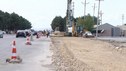 Bakı-Şamaxı yolu genişləndirilir - FOTO + VİDEO