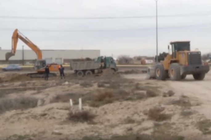 Bakıda təmiri yarımçıq qalan yolda yenidən iş başlanıb  - VİDEO