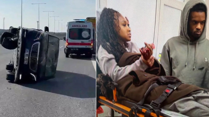 Tanınmış futbolçunun xanımı Türkiyədə qəzaya düşdü 