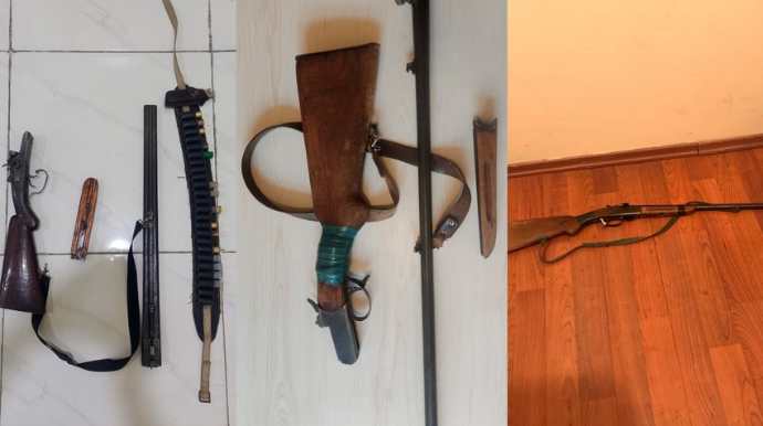 Oğuz, Zaqatala və Göyçayda vətəndaşlar odlu silahları könüllü təhvil verdi  - FOTO