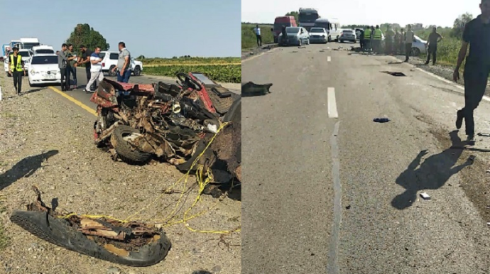 Beyləqan-Daşburun yolunda ağır qəza: ÖLƏN VAR - VİDEO