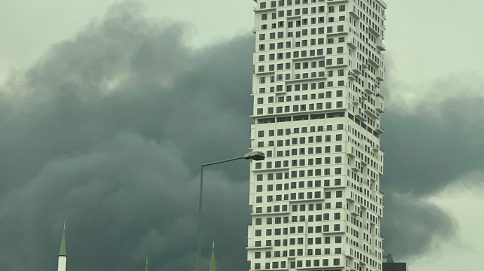 İstanbulda logistika şirkətində yanğın başlayıb  - VİDEO - FOTO