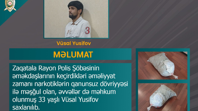 Keçmiş məhkumdan 10 kq marixuana götürüldü - VİDEO