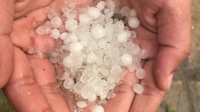 Gədəbəyə dolu düşüb - Faktiki hava 