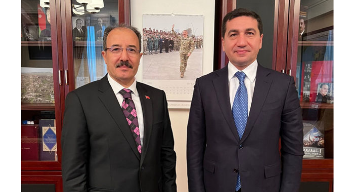 Посол Турции в Азербайджане встретился с Хикметом Гаджиевым - ФОТО