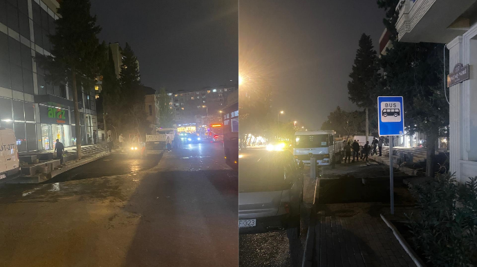 Bakının gecə mafiyası iş başında; səkini kəsib parkinqə çevirdilər - FOTO 