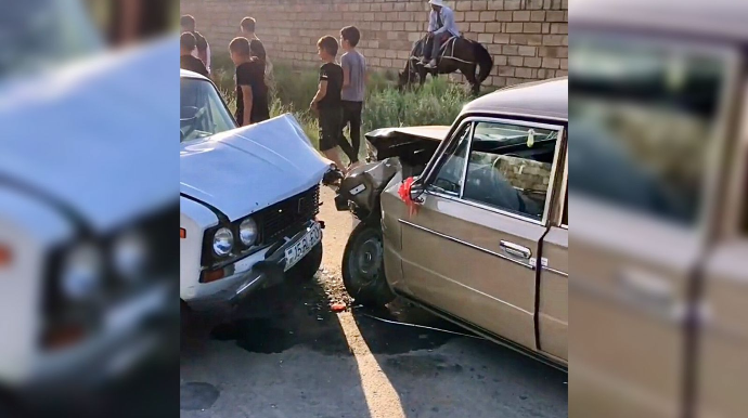 Sürət həddini aşan “06”lar qəza törətdi - VİDEO