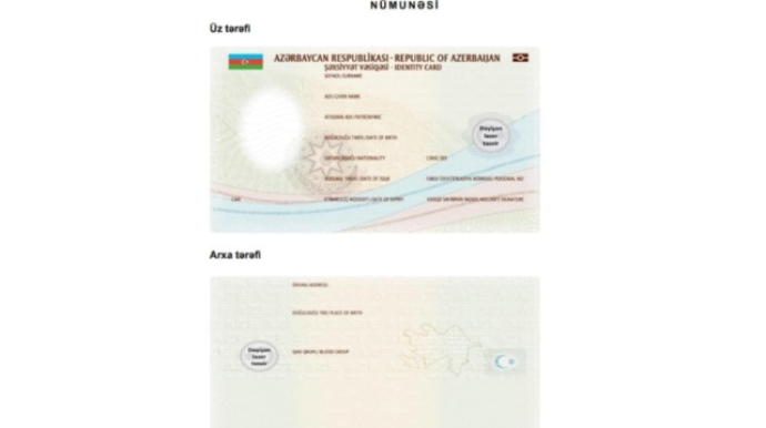 Yeni şəxsiyyət vəsiqəsi belə olacaq