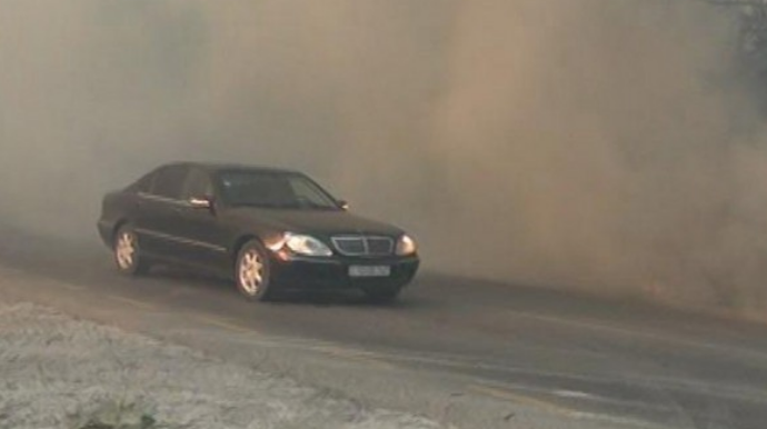 ГДП:  Открылась дорога, закрытая из-за пожара в Шабране