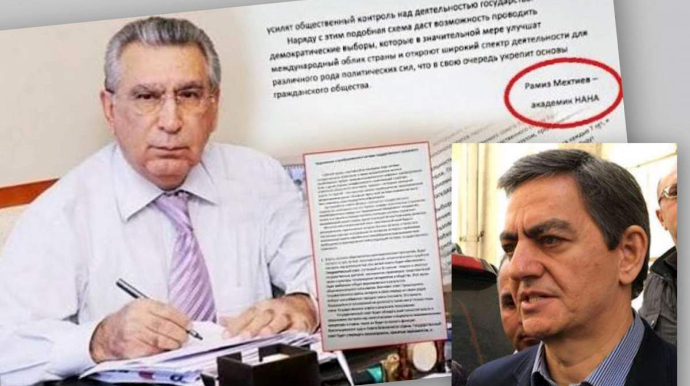 Əli Kərimlinin evindən Ramiz Mehdiyevin məktubunun ilkin variantı tapılıb